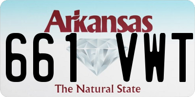 AR license plate 661VWT