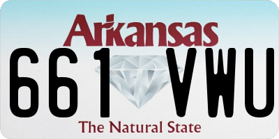 AR license plate 661VWU