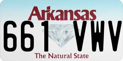 AR license plate 661VWV