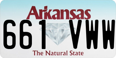 AR license plate 661VWW