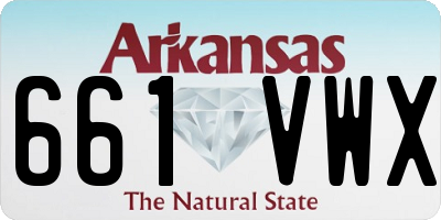 AR license plate 661VWX