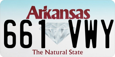 AR license plate 661VWY