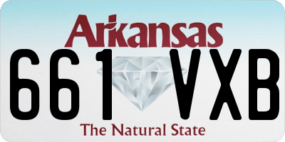 AR license plate 661VXB