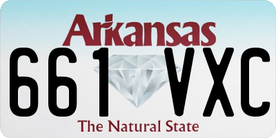 AR license plate 661VXC