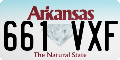 AR license plate 661VXF