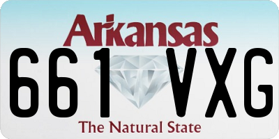 AR license plate 661VXG
