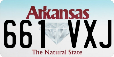 AR license plate 661VXJ