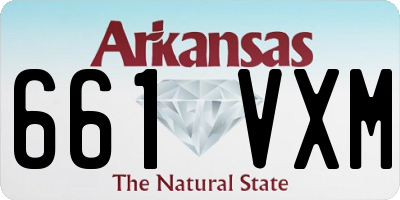 AR license plate 661VXM