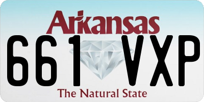 AR license plate 661VXP