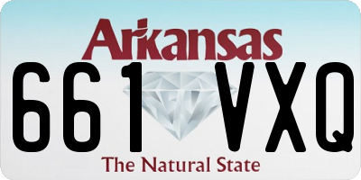 AR license plate 661VXQ