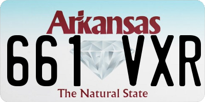 AR license plate 661VXR