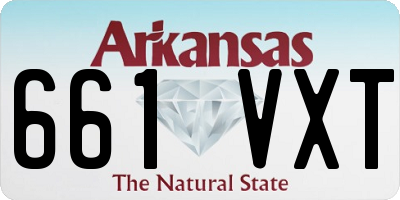 AR license plate 661VXT