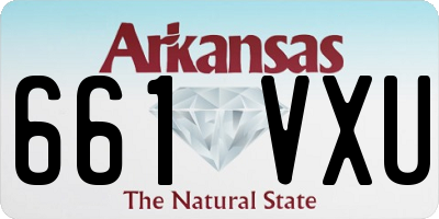 AR license plate 661VXU