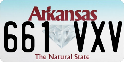 AR license plate 661VXV