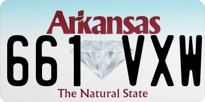 AR license plate 661VXW