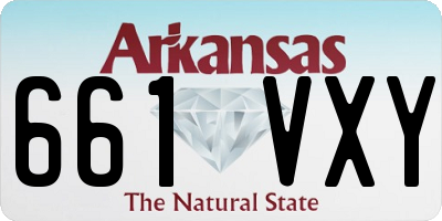 AR license plate 661VXY