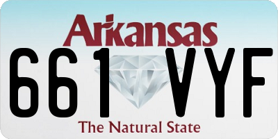 AR license plate 661VYF