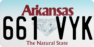 AR license plate 661VYK