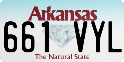 AR license plate 661VYL