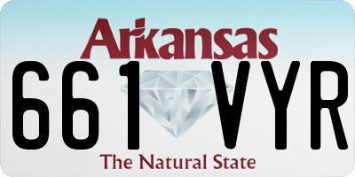 AR license plate 661VYR