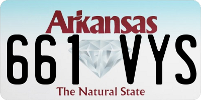 AR license plate 661VYS