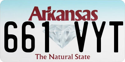 AR license plate 661VYT
