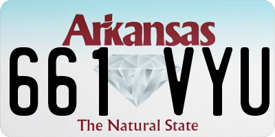 AR license plate 661VYU