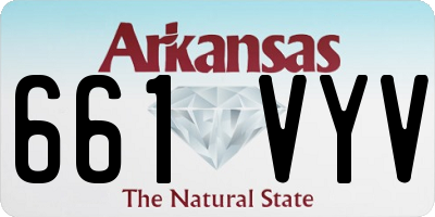 AR license plate 661VYV