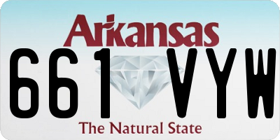 AR license plate 661VYW