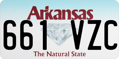 AR license plate 661VZC