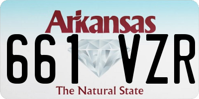AR license plate 661VZR