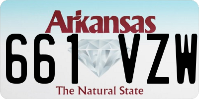 AR license plate 661VZW