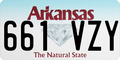 AR license plate 661VZY