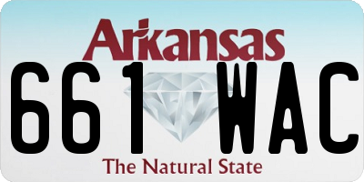 AR license plate 661WAC