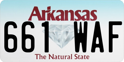 AR license plate 661WAF