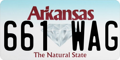 AR license plate 661WAG
