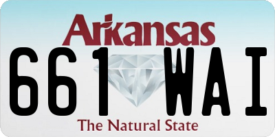 AR license plate 661WAI