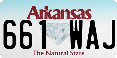AR license plate 661WAJ