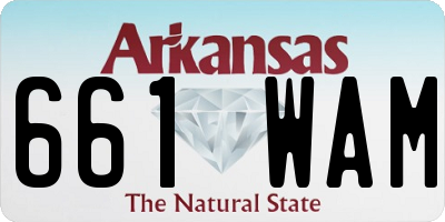 AR license plate 661WAM