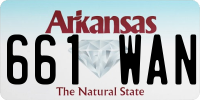 AR license plate 661WAN