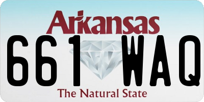 AR license plate 661WAQ