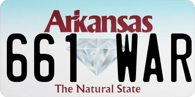 AR license plate 661WAR