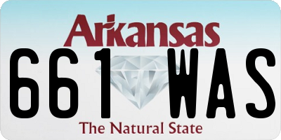 AR license plate 661WAS