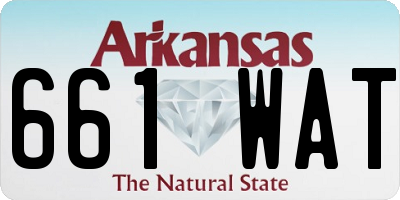 AR license plate 661WAT