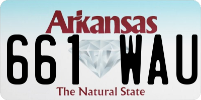 AR license plate 661WAU