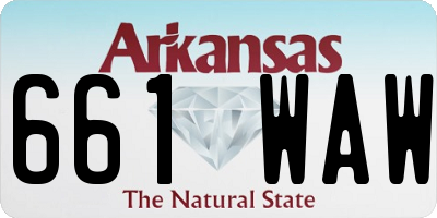 AR license plate 661WAW