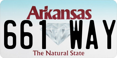 AR license plate 661WAY
