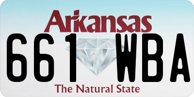 AR license plate 661WBA