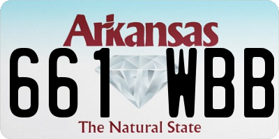 AR license plate 661WBB