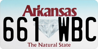 AR license plate 661WBC